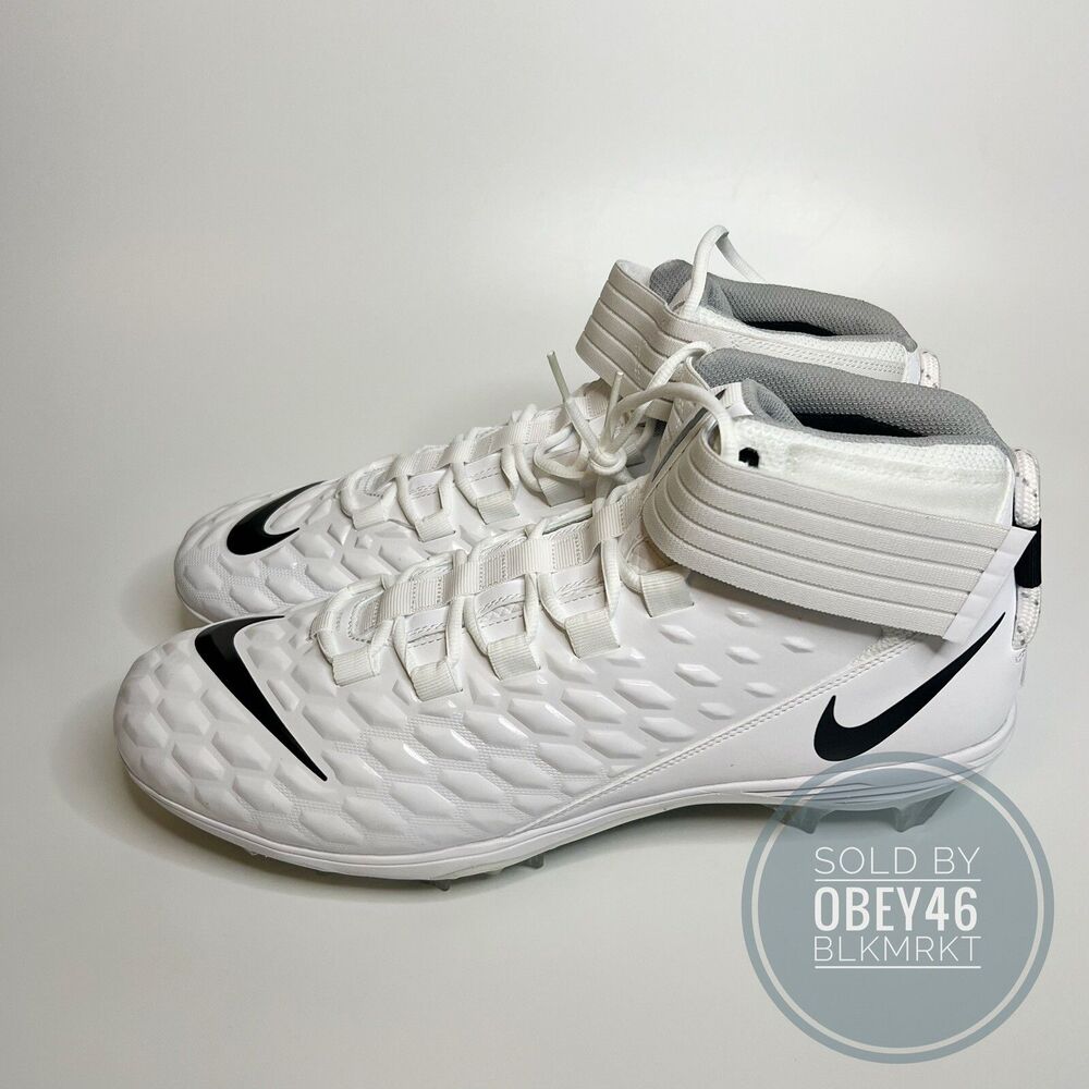 Nike Force Savage Pro 2 Mens Football Cleats White AH4000-100 Sz 10.5
